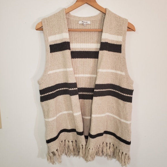 Madewell Jackets & Blazers - Madewell Coastward Fringe Sweater Vest